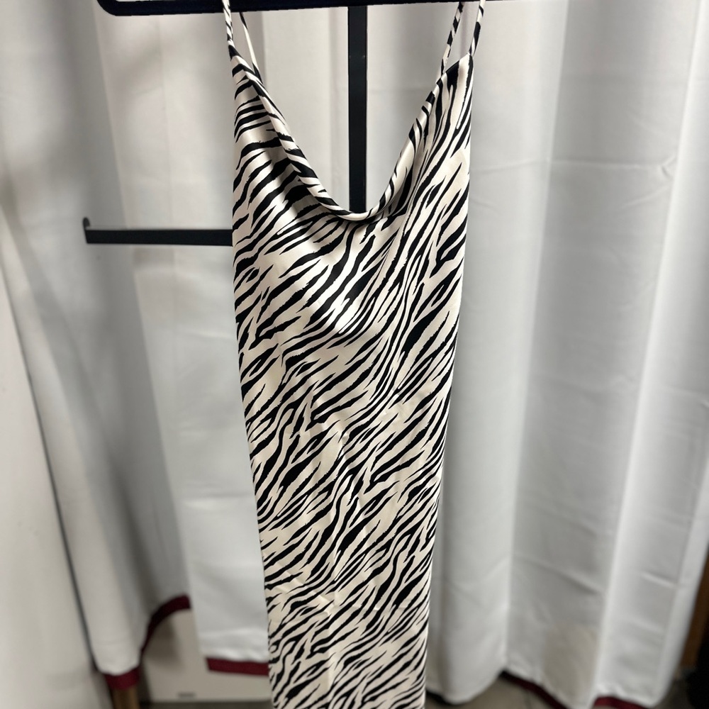 Brand new with tags zebra slip dress.